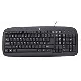 V7 Standard USB Keyboard with 104 Keys (Black)