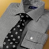 Trim Fit Chevron Patterned Dress Shirt