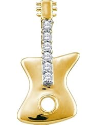 0.05ctw Round Diamond Guitar Pendant