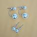 Hotshopping Fashion Jewelry 925 Sterling Silver Double Pearls Hoop Stud Earrings for Women Girls (6mm+10mm)