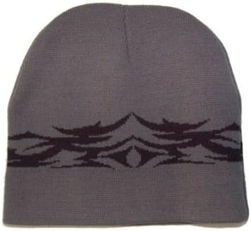 Tribal Band Beanie Cuffless Cap - Grey