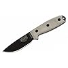 ESEE Knives ESEE-3MIL-P Military Plain Black Edge / w Green Canvas Micarta Handles