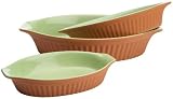 Product details for Reco International Oval Baking Set of 3, Terra Cotta/Green