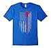 Men's Lacrosse American Flag T-Shirt - Lacrosse Stick Flag T Shirt Small Royal Blue