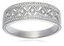 9ct White Gold AMR260051 Ladies 0.05ct Diamond Band Ring