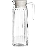 Essentials Fridge Jug 1ltr - Glass Jug with Lid that Fits Most Fridge Door Compartments