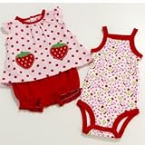Newborn Girls Carter's 3pc Strawberry Set by carter's