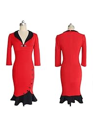 V-neck Mermaid Cotton  Dress