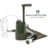 Survivor Filter PRO 0.01 Micron Water Purifier. LIFETIME WARRANTY*. Comes with Free Carry Bag and Attachable Water Cup! No chemicals. Removes Dirt, Bacteria, Chlorine, Heavy Metals and Other Contaminants From Fresh Water. Replaces 1,000 (33-ounce) Plastic Water Bottles. Filters Can Be Easily Cleaned or Replaced. Perfect for Camping, Fishing, Hiking, and Other Outdoor Activities Where You Need Fresh Water. An Absolute Must for Emergency Preparedness and for the Bug-out Survival Bag.