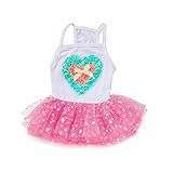 Binmer(TM)Fashion Dog Clothes Lovely Puppy Dog Princess Dress Dog Camisole Gauze Skirt Pet Dog Stars Tutu Dresses (S, Pink)