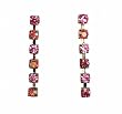 Earrings - E60 - Gold Tone Drop - Swarovski (tm) Crystals ~ Rose AB (Pink Irridescent)