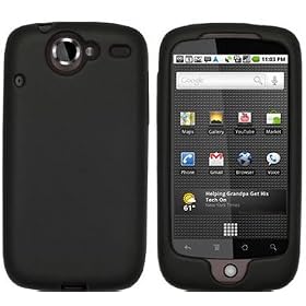 LUPO Silicone Skin Case Cover for HTC Google Nexus One - BLACK