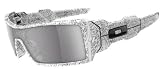 Oakley Oil Rig Allover White with Text Print Grey Sunglasses - Ships in ''24'' Hours! by