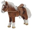 G�tz 3401099 Pferd mit Sattel und Zaumzeug aus Pl�sch, braun, biegsam, Gr�sse ca. 33x10x40 cm