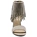 Ollio Womens Shoe Fringe High Heel Wedge Sandal
