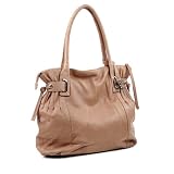 Baccini sac port&eacute;s &eacute;paule hobo - Mona - cuir beige