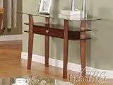 Beautiful Beveled Glass Top Sofa Table in Cherry Finish ACS106234
