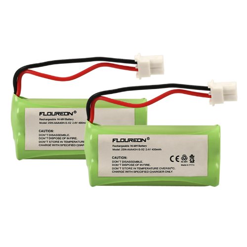 Floureon 2 Packs NiMH Rechargeable Battery for Cordless Phone VTech