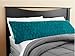 Idea Nuova Teal Textured Body Pillow Cover, 20x52