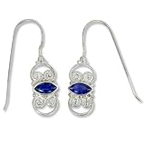 Sterling Silver Iolite Dangle Earrings by Sajen
