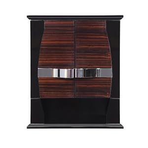 Decolav 5262-EBG Natasha 22-Inch Wall Cabinet, Ebony Black Gloss