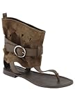 Perth - Suede Gladiator Sandal | Color: Chocolate Brown | Size:4