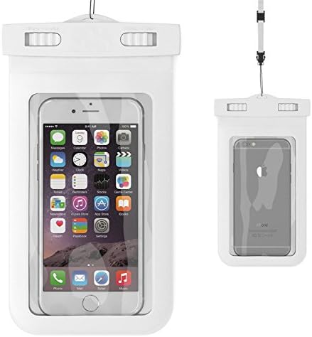 AcMount--Universal Waterproof Case/Bag for Iphone 6/6 Plus up to 6.0"Samsung Galaxy S7, S6 Note 5 4, HTC LG Sony Nokia Motorola up to 6.0" diagonal diagonal, Best Water Proof, Dust Dirt Proof（White）