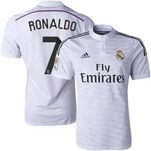 Real Madrid Home 2014/15 Jersey (Official Adidas) with Ronaldo 7 - Size Large