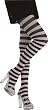 Adult Black and White Striped Tights - Adult Std.