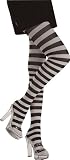 Adult Black and White Striped Tights - Adult Std.