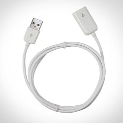 Apple Styled USB Extension Cable (3.5ft Long) - Doubles the Length When Connected to Your Existing iPhone or iPod Cable - Ideal for Any Device That Uses, Charges or Syncs Using USB