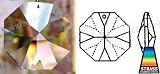 Swarovski Strass Crystal Octagon With Lazer Logo Etched 60mm 1 hole # 8015-60
