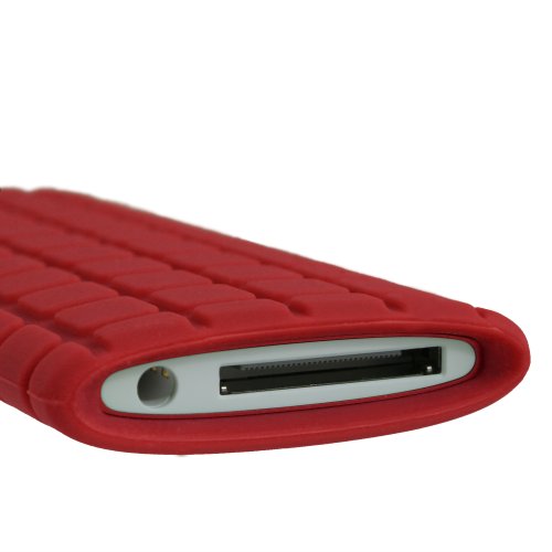 Speck Products Rubberized PixelSkin Case for iPod Nano 4G (Red)
