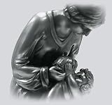 Click for more about A MOTHERS LOVE Sculpture of mother with 2 children - .