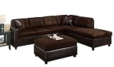 Acme Sectional Sofa, Chocolate