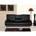 Manhattan 3 seater Sofa Bed With Cup Holders Brown