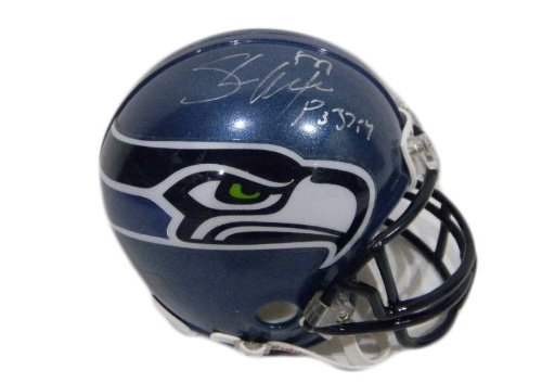 Shaun Alexander Autographed Seattle Seahawks Mini Helmet w/ Photo Proof