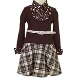 Little Girls Clothes BLACK HEART PLAID Fall Dress RARE EDITIONS Girl 4-6X