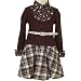 Little Girls Clothes BLACK HEART PLAID Fall Dress RARE EDITIONS Girl 4-6X