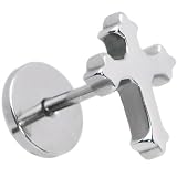 16 Gauge Stainless Steel Gothic Cross Labret Monroe Tragus
