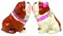 Westland Giftware Mwah Magnetic Bulldogs Salt and Pepper Shaker Set, 3-Inch