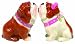 Westland Giftware Mwah Magnetic Bulldogs Salt and Pepper Shaker Set, 3-Inch