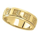 41TkyHjxMeL. SL160  Hand Made Celtic Wedding Band in 14k Yellow Gold