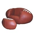 Ore International Football Chair & Ottoman Set