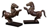 S/2 Tuscan Horse Bookends Old World Book Ends