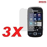 3-Pack Samsung Seek M350 Combo Screen Protector for Samsung Seek M350