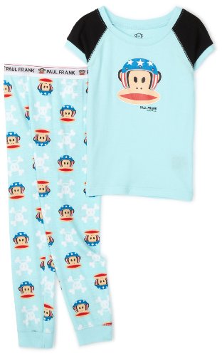 Paul Frank Tight Fitting PJ Set, 2 Piece, Blue, 24 Months