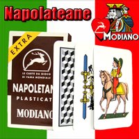 Napoletane 97/38 Modiano Regional Italian Playing Cards. Authentic Italian Deck. Includes Free Scopa and Briscola Instructions in English.