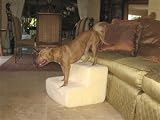Pet Stairs Petstairz 2 Step Big Dog Foam Pet Step and Pet Stair with Beige Removable and Washable High Curly Pile Shearling Cover for Pets up to 50 Lbs. Picture