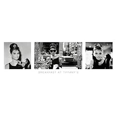 1art1 36810 Fr�hst�ck bei Tiffany - Audrey Hepburn, Triptychon Midi-Poster (91 x 30 cm)
